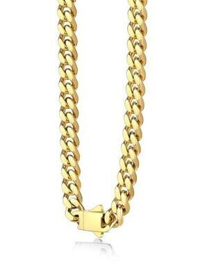 5654 Gold Chain Casual Gold Necklace 18K Gold Plated Cuban Chain Necklace